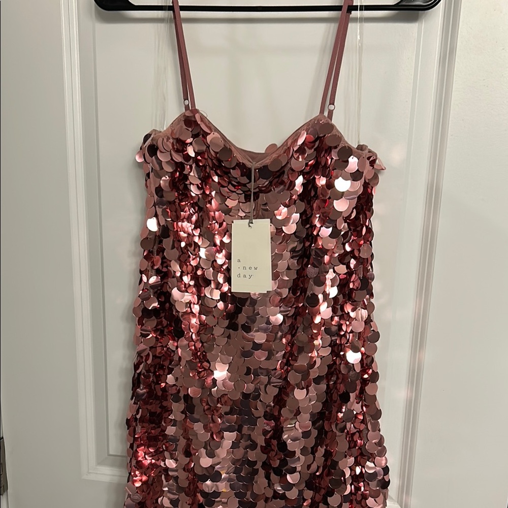 NWT A New Day Pink Sequin Dress